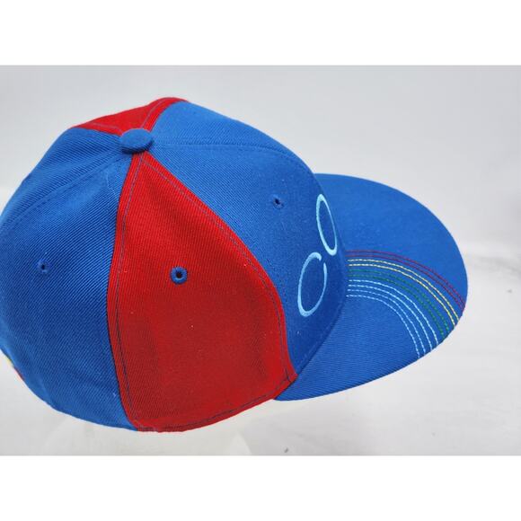 Coogi Hat Blue Red Cap Streetwear Urban Fashion Hip Hop Style Bold Size 7 1/4 - Picture 8 of 13